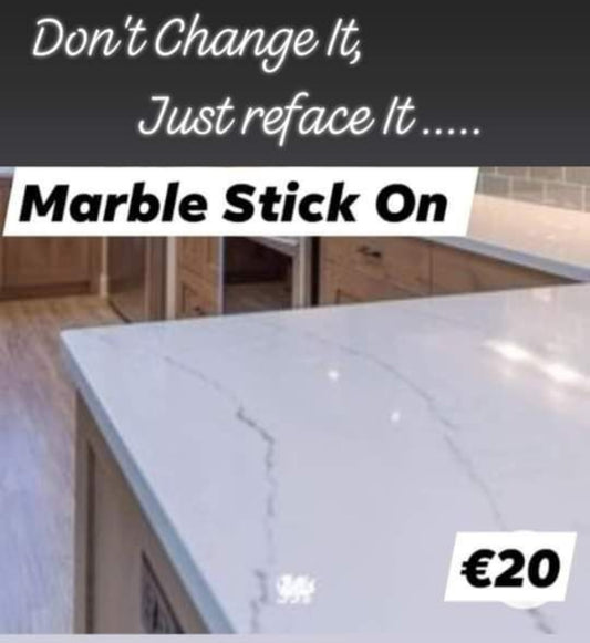 White & Grey Marble, EXTRA LONG Heavier Quality