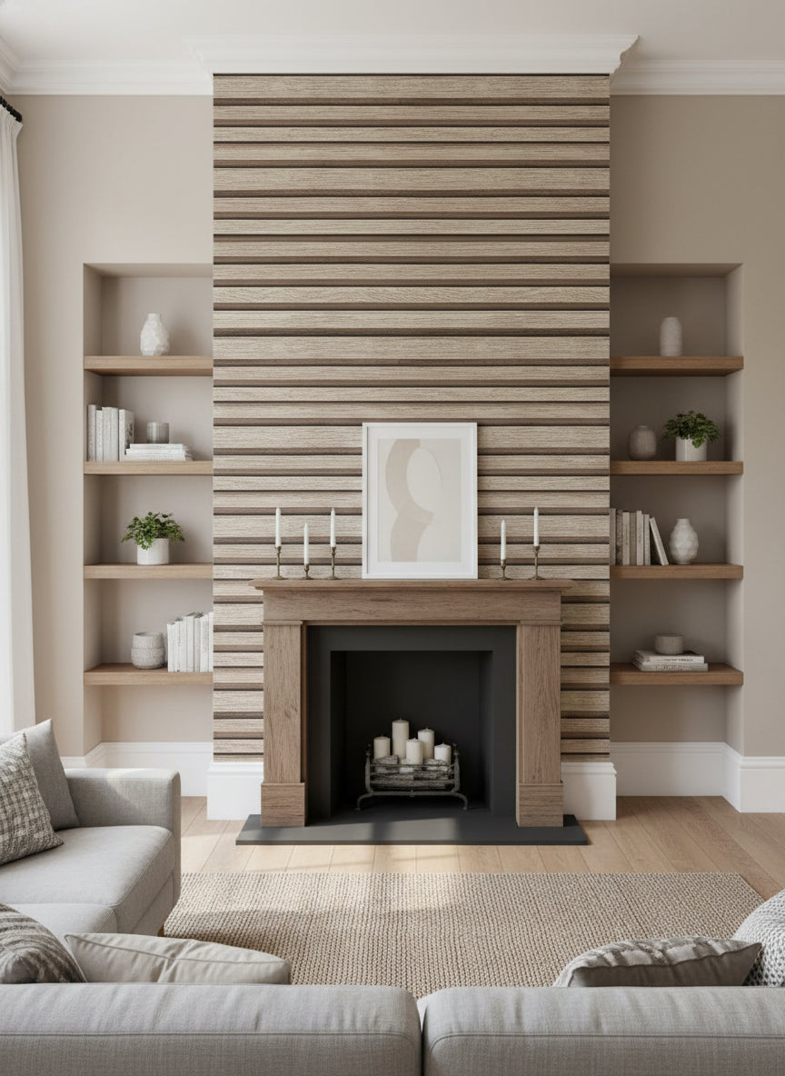 Wood Pannelling WALLPAPER Self adhesive