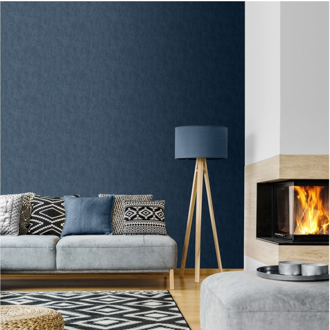 Navy Paste On Wallpaper