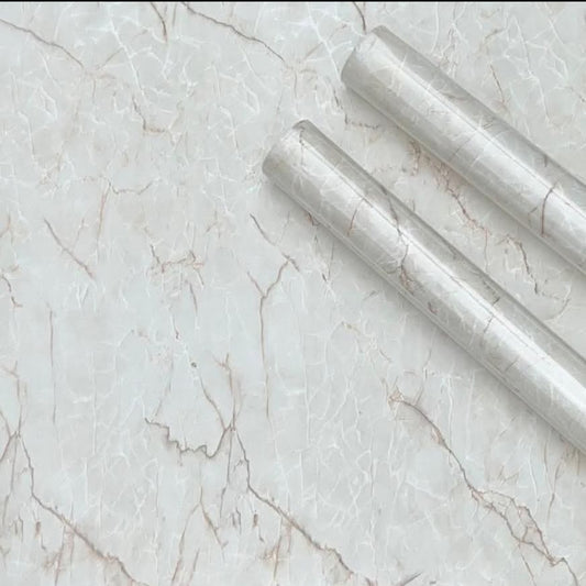 Beige / Cream Marble, EXTRA LONG 1000cm Roll