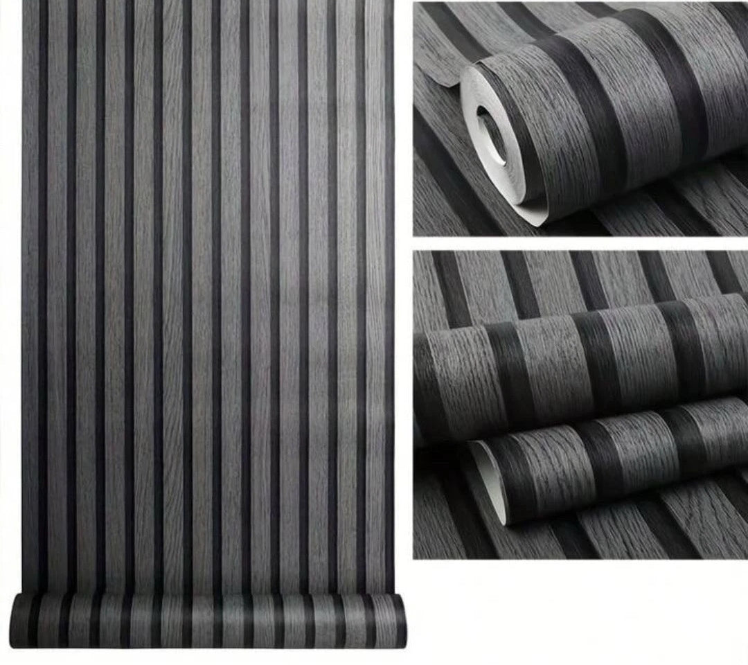 Grey Accoustic Wallpaper Self adhesive Extra Large Roll