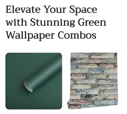 Twin Pk Offer Green Embossed Thick Matt & 3D Brick Effect Wallpaper