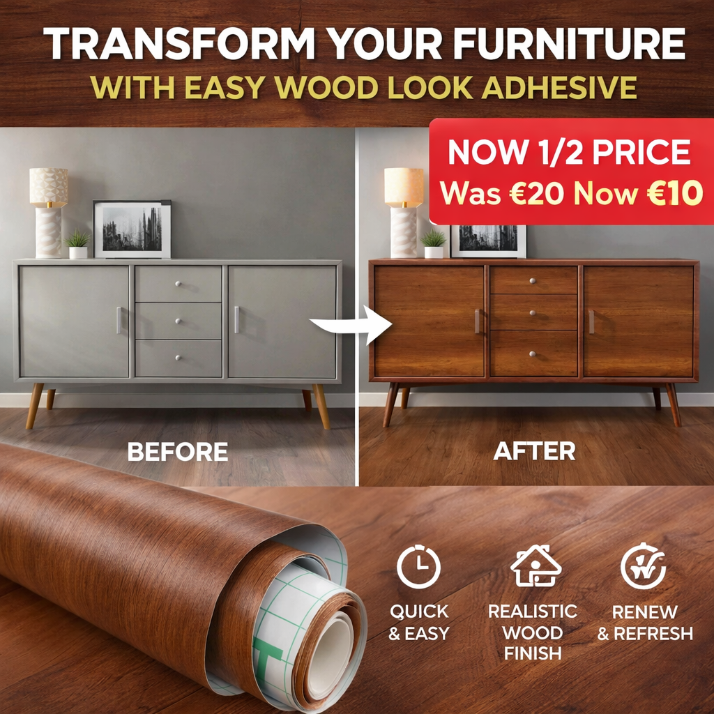Wood Effect Self-Adhesive Roll - Budget Interiors