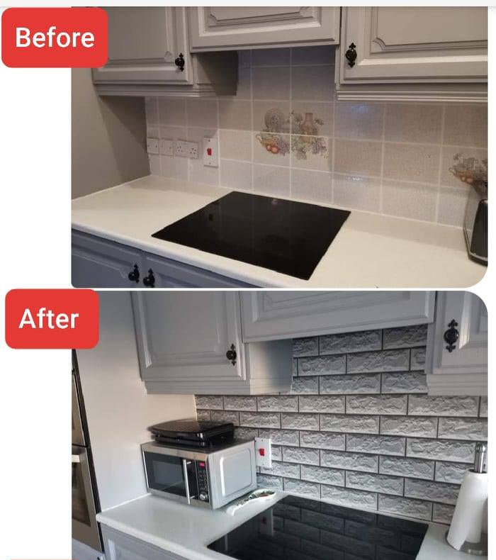 Grey 3D Tile Effect