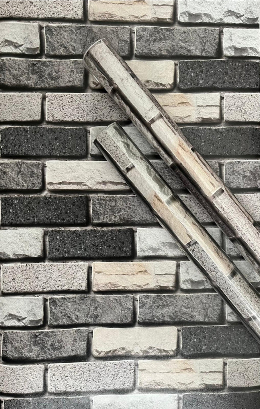 "NEW STOCK " 3D Effect Brick .. LARGE ROLLS 1000cm