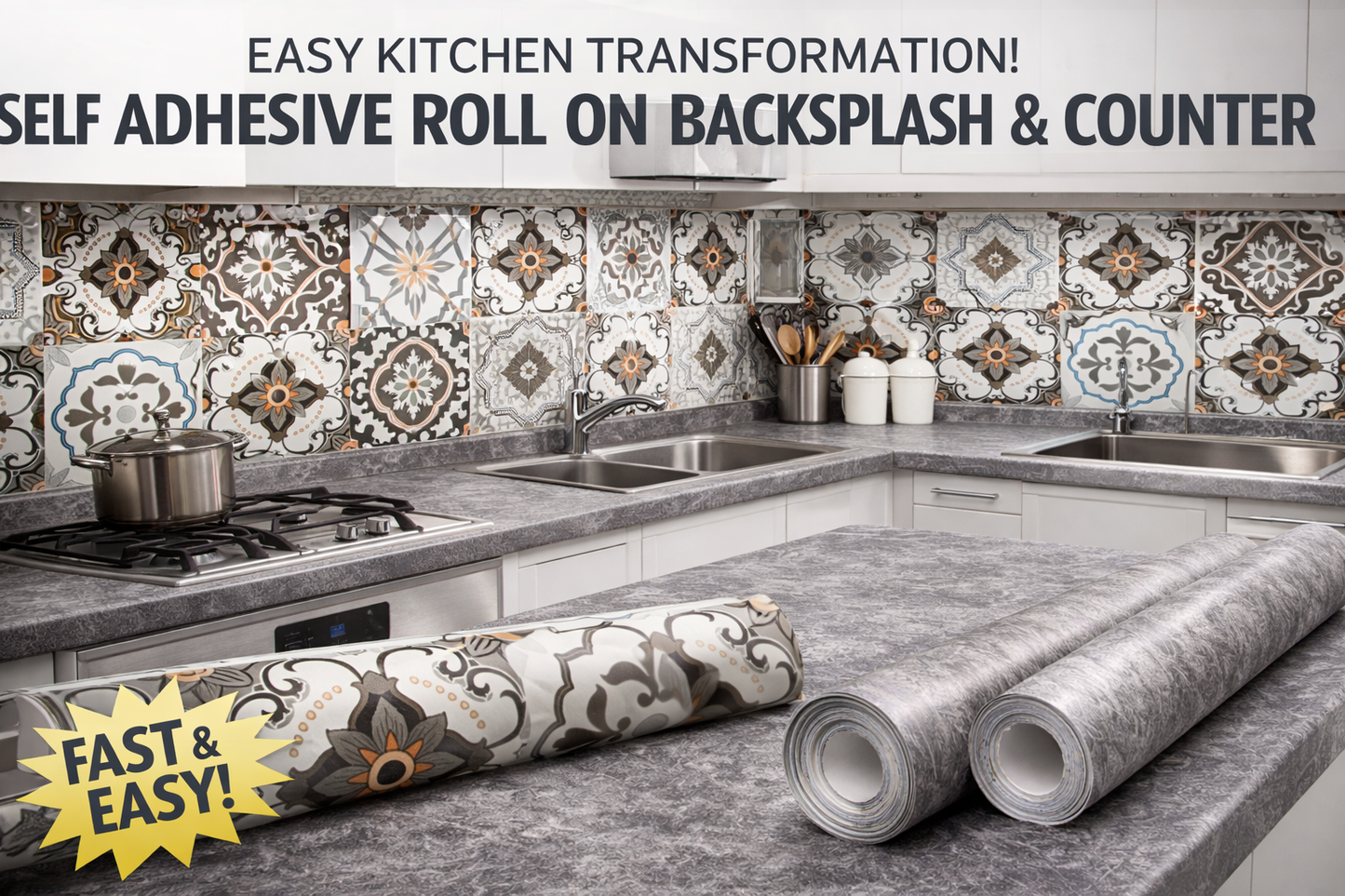 Mosaic Tile 10 Metres & Grey Marble 10 Metres .. €20 DEAL - Budget Interiors
