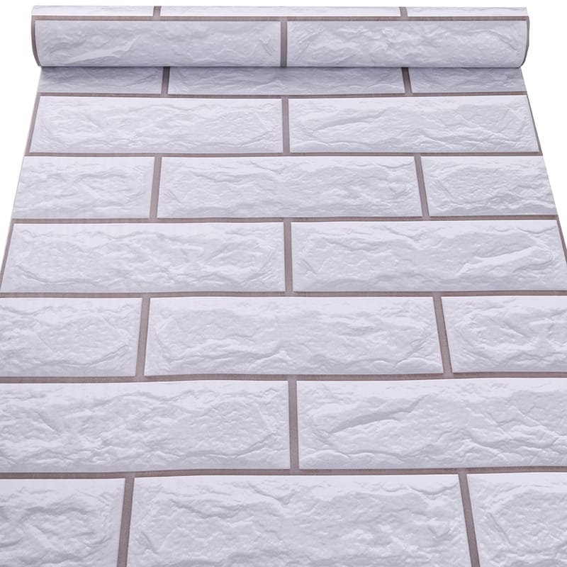 White 3D Tile Effect Self-Adhesive Roll