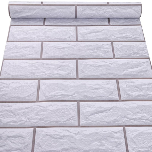 White 3D Tile Effect Self-Adhesive Roll