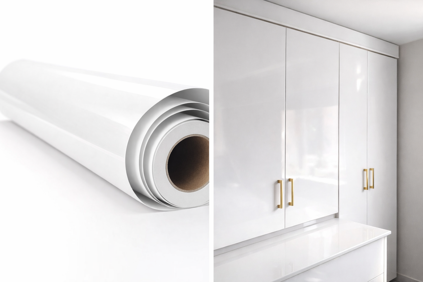 White Gloss (Heavier Quality Gloss) - Budget Interiors