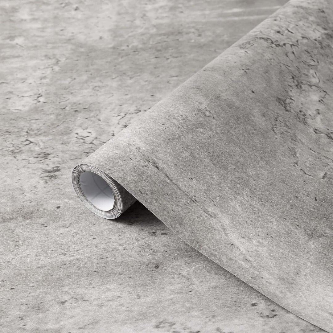 Grey thicker self-adhesive roll from Budget Interiors, showing the textured surface and flexible material for home or craft projects.
