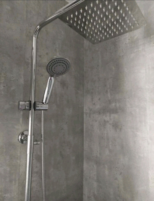 Grey Waterproof Shower Roll stick on .Embossed Thicker roll