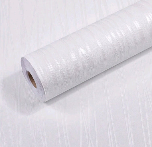 White Thick Luxurious Wallpaper EXTRA LARGE 1000CM ROLL