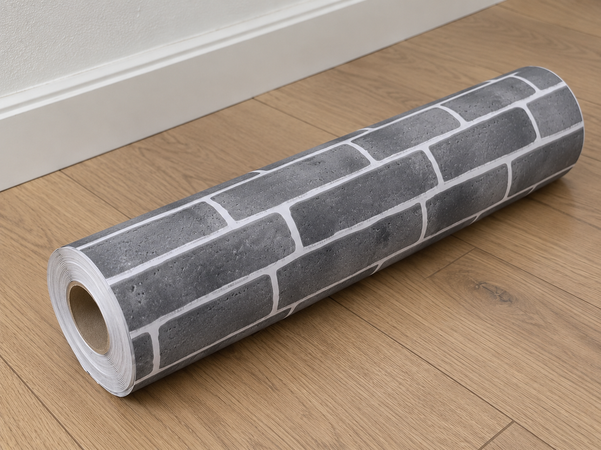 Grey Tile 1000cm Self adhesive Roll