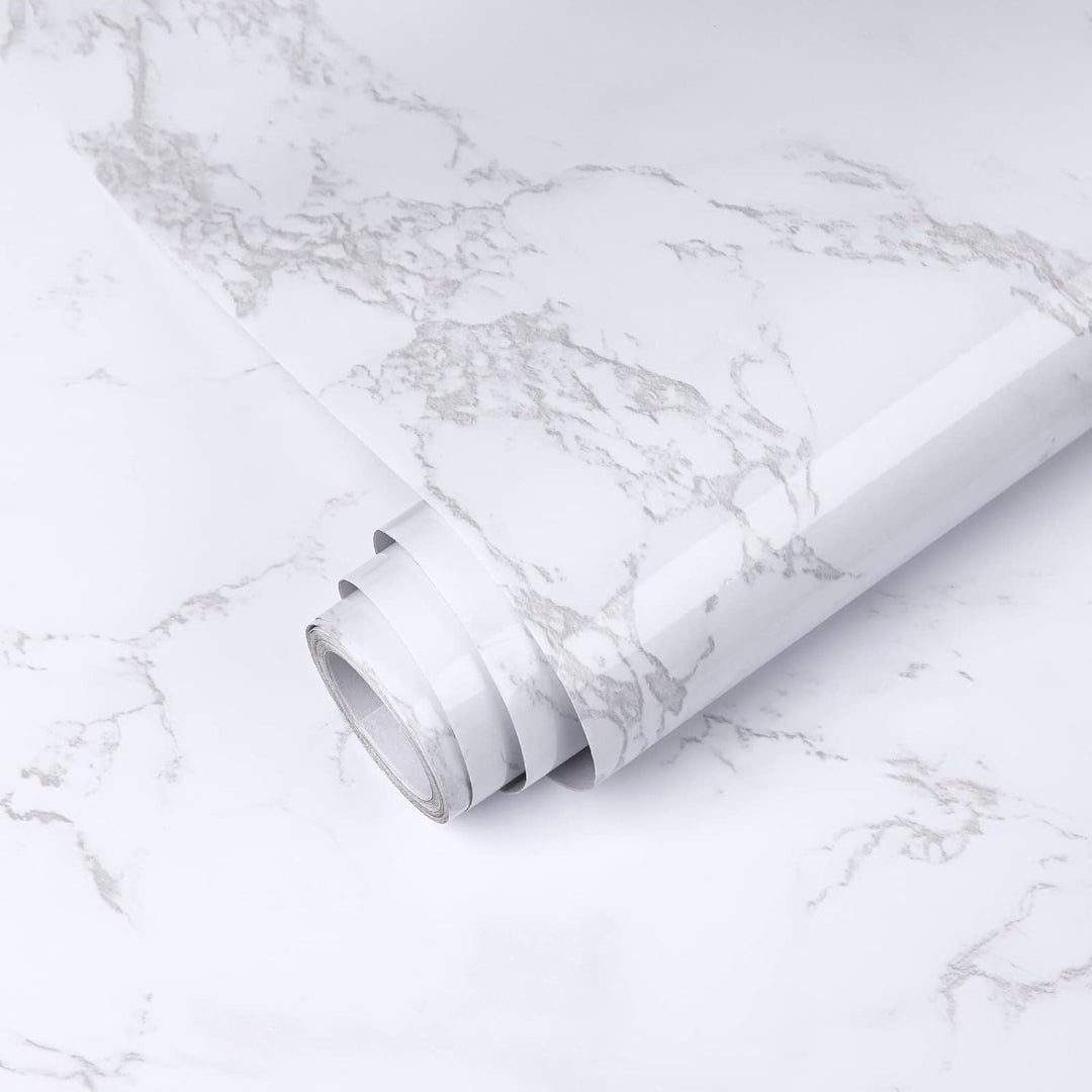 White Marble, Extra LARGE 10 Metre Roll (1000cm)
