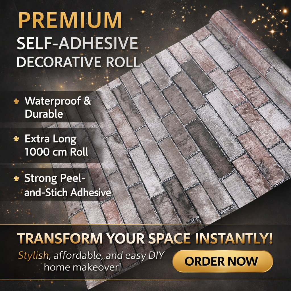 Premium Tile Self-Adhesive Roll - Budget Interiors
