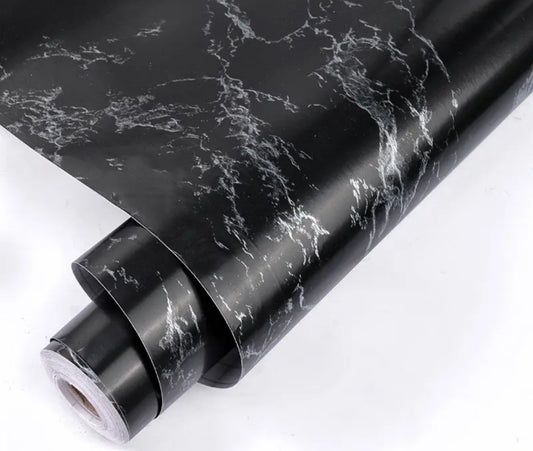 Thick BLACK MARBLE Roll