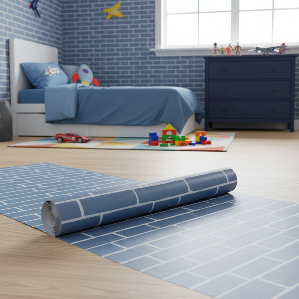 Blue Brick Wallpaper Self adhesive roll