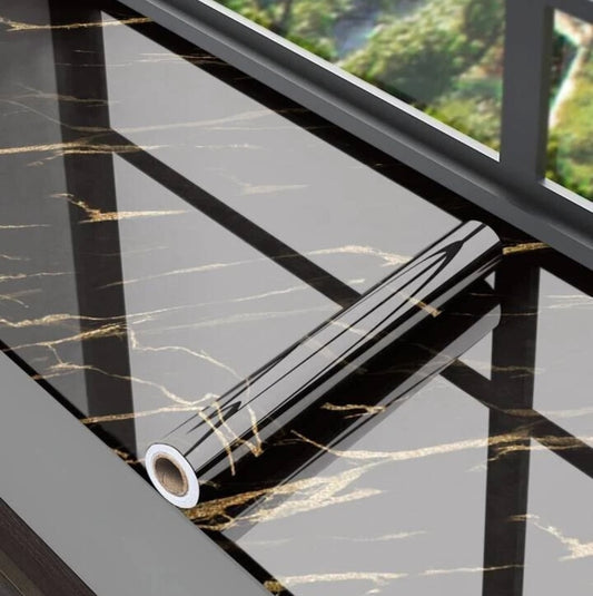 Black & Gold Gloss Marble