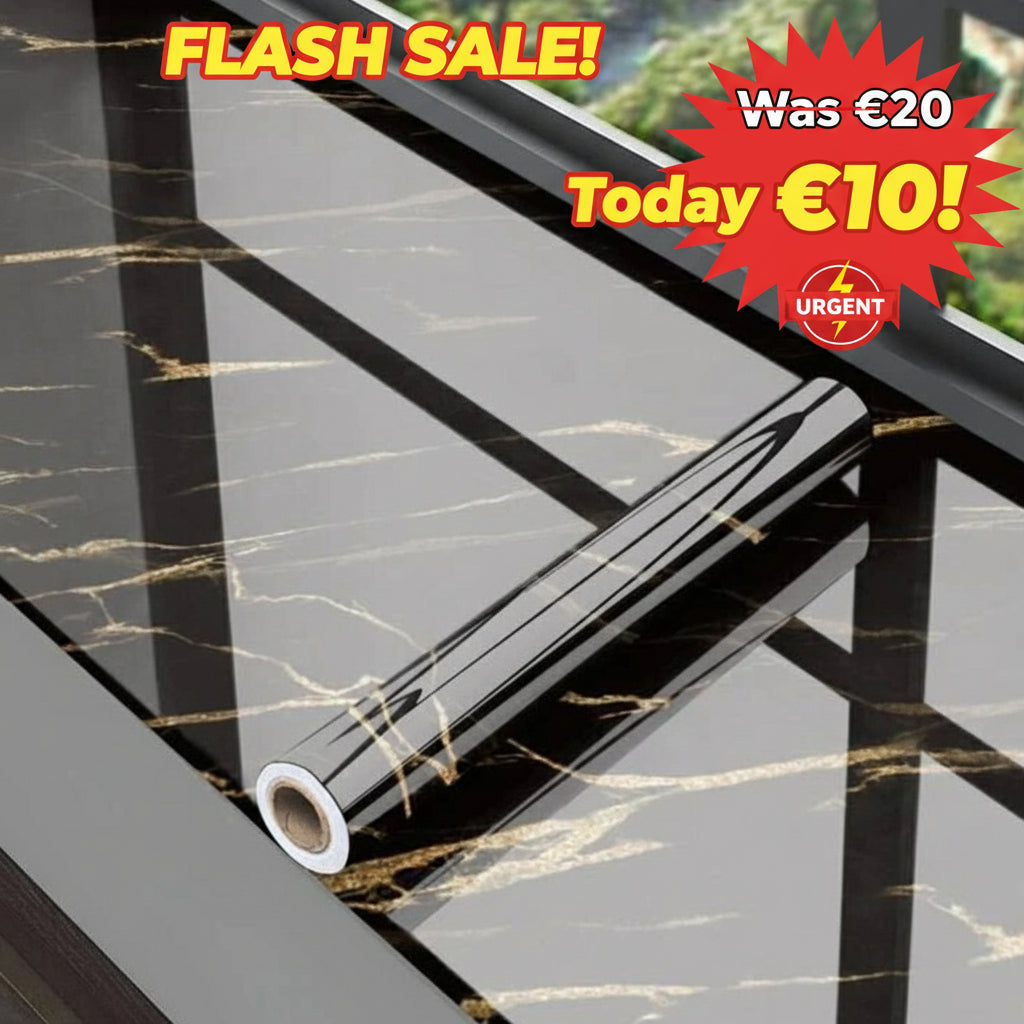 Black & Gold Gloss Marble