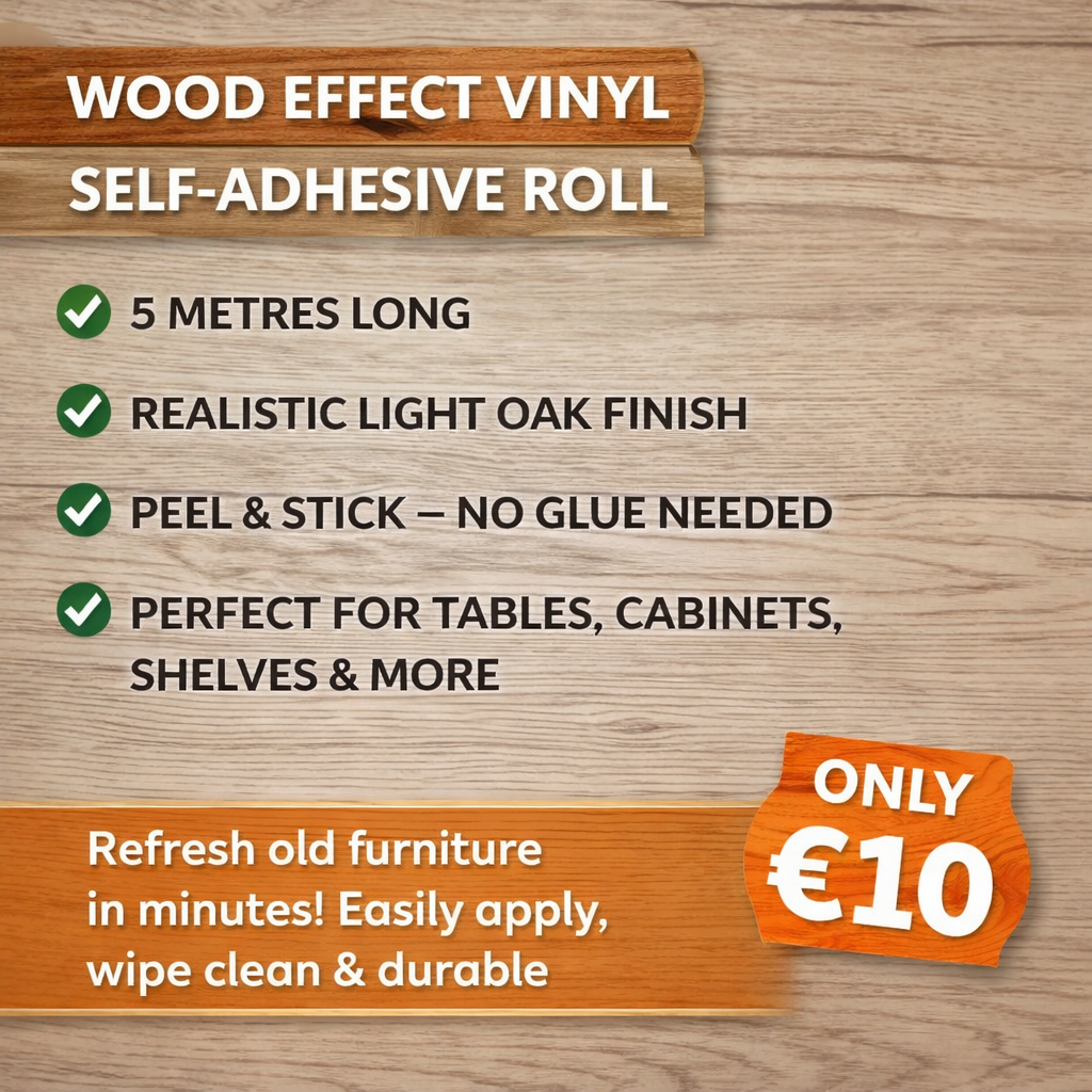 Oak Wood Effect Stick On Roll