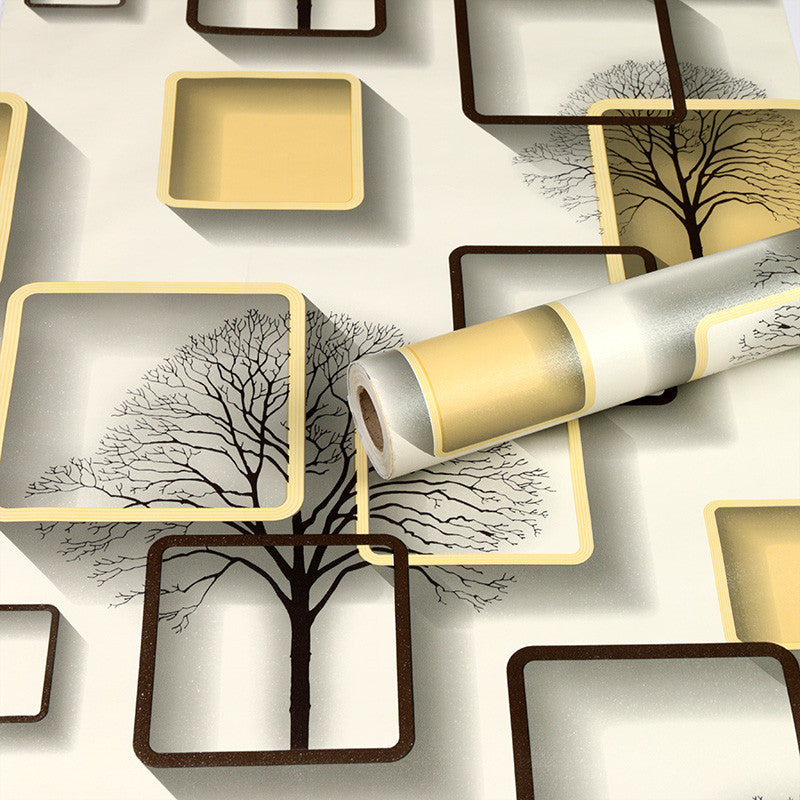 Beige / Cream Feature Roll Self adhesive wallpaper