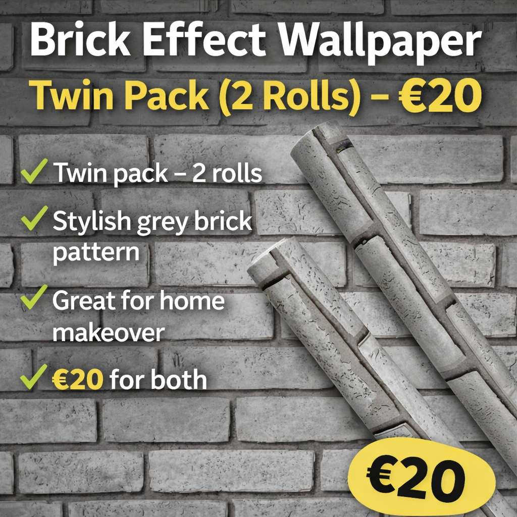 White & Grey 3D effect Stick on Wallpaper