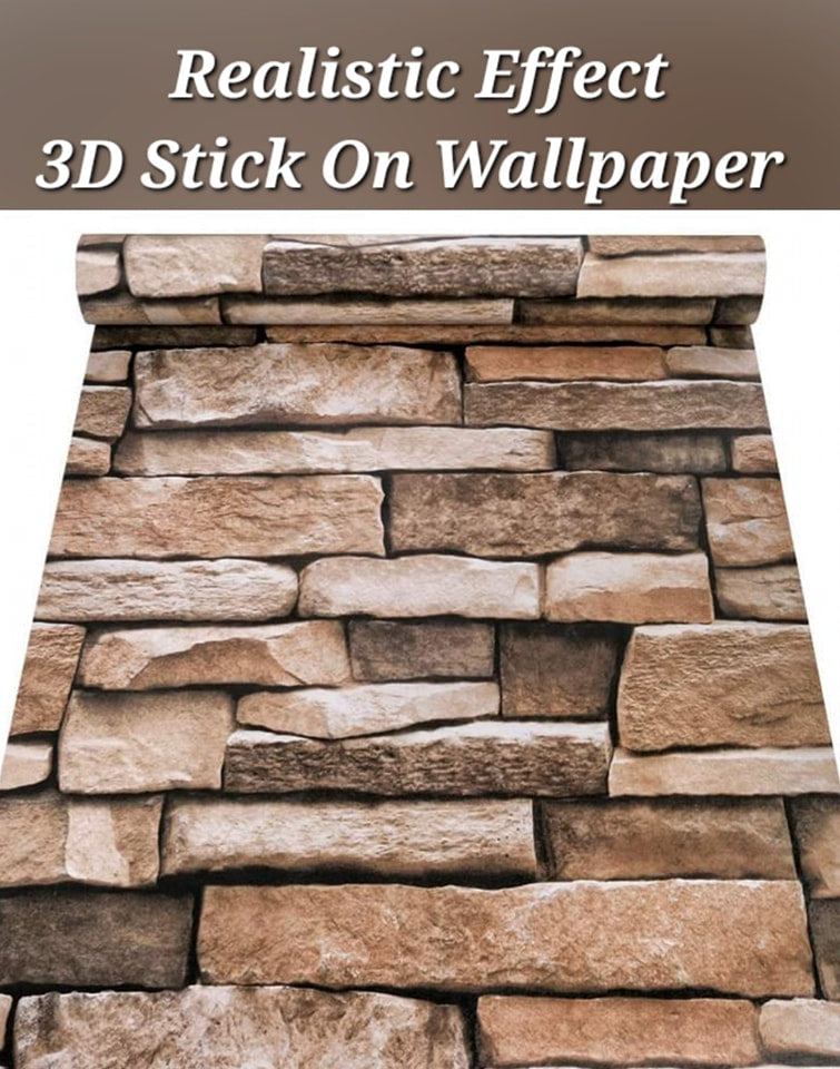 3D Brown / Cream Realistic Brick