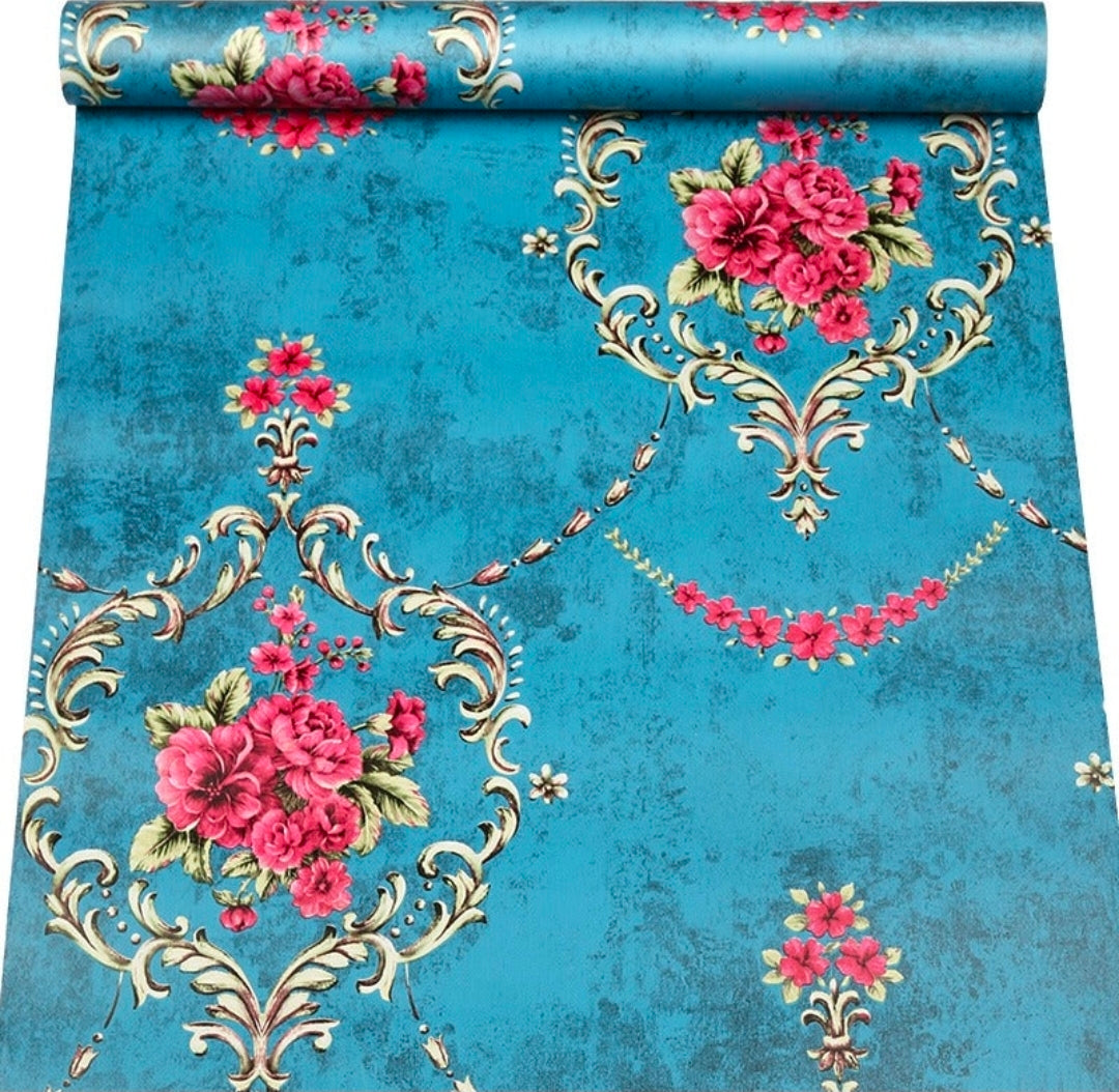 Shabby Chic  Vintage Floral Effect Wallpaper