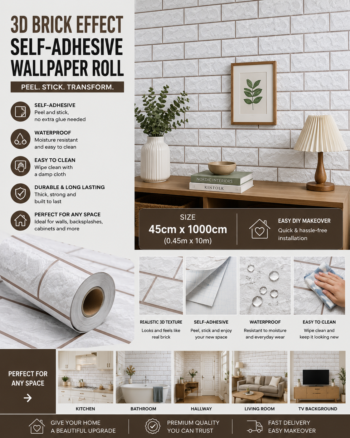 White 3D Tile Effect
