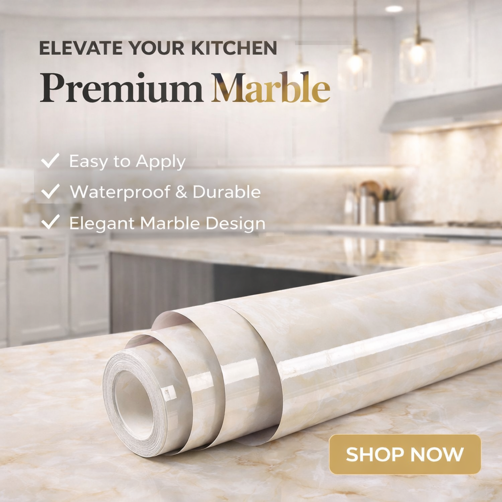 Beige / Cream Gloss Marble