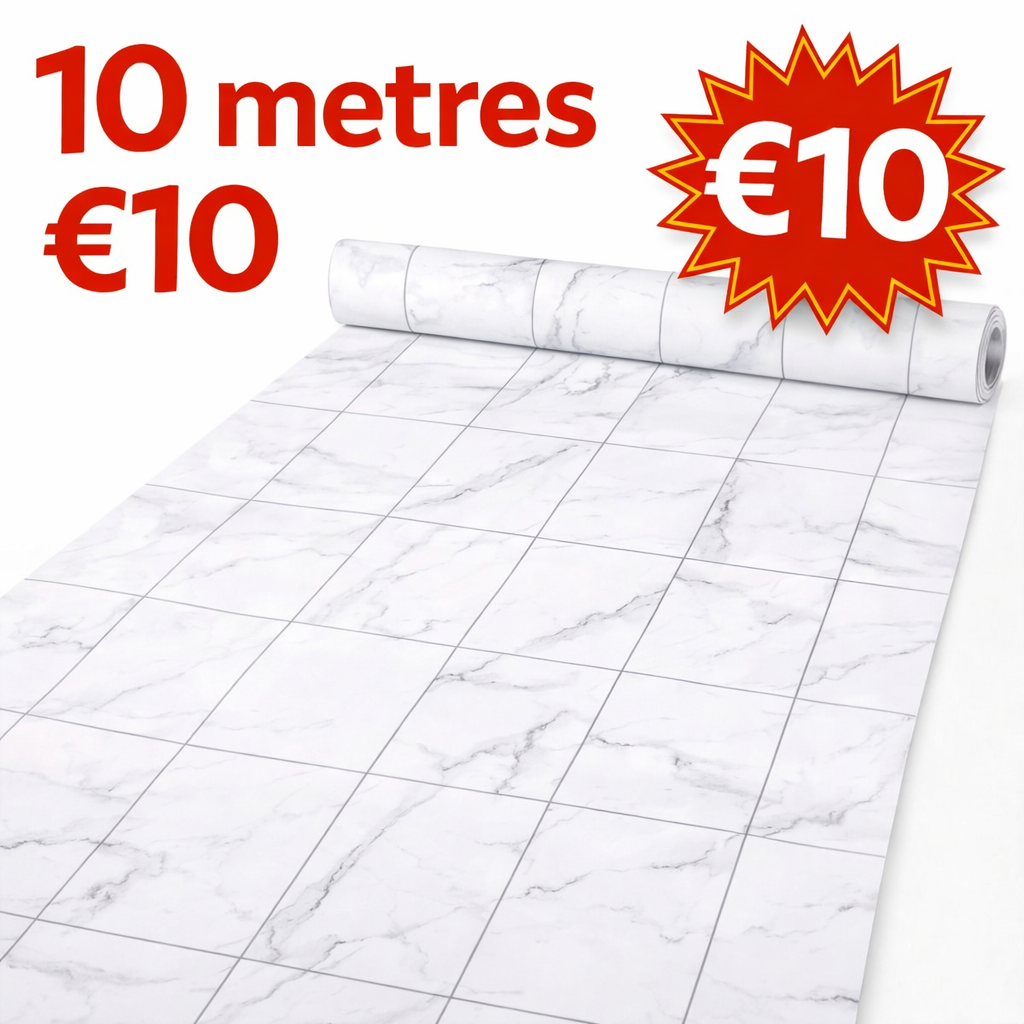 White / Grey Marble Tile