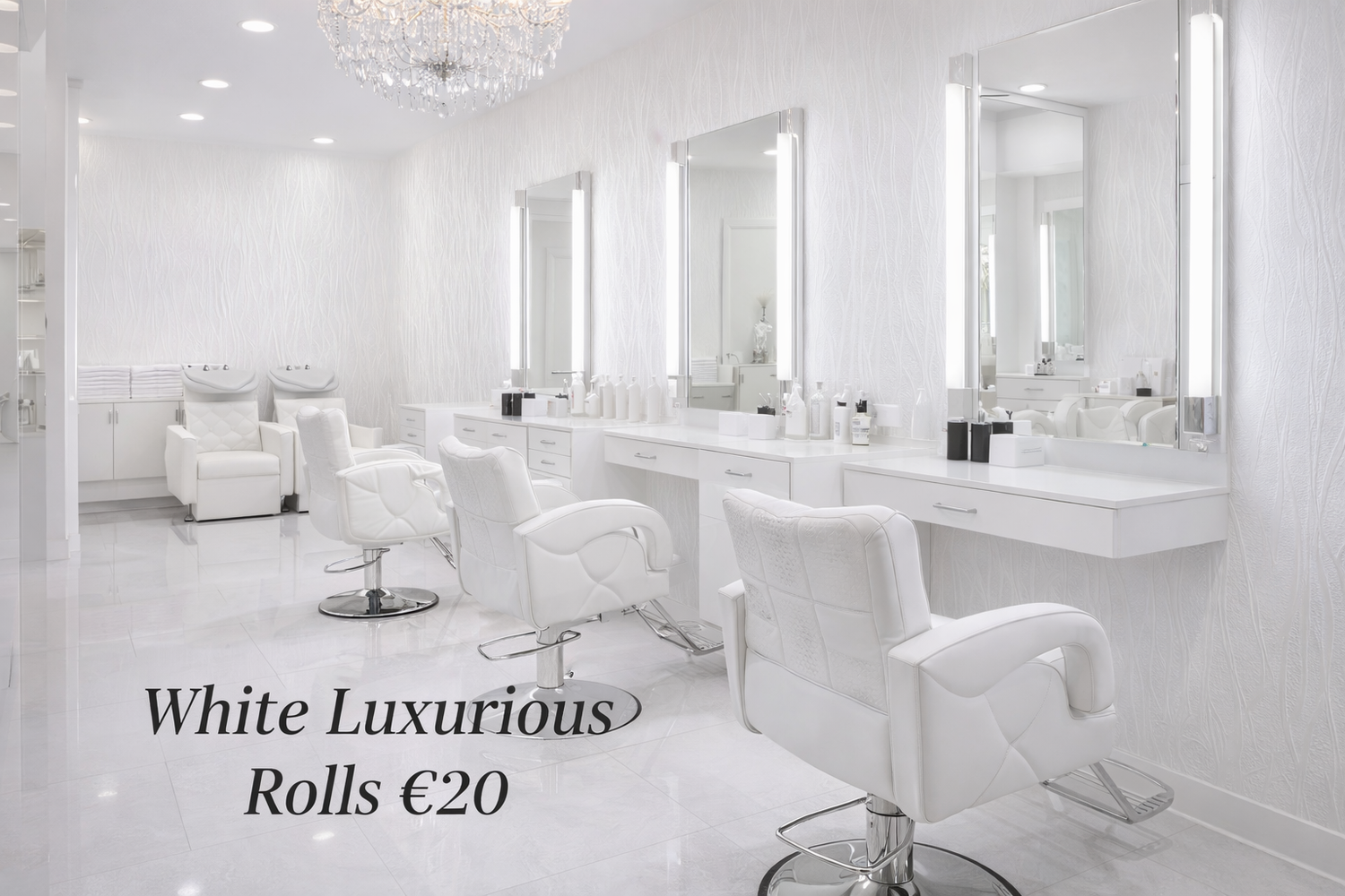 Luxurious White Embossed Wallpaper