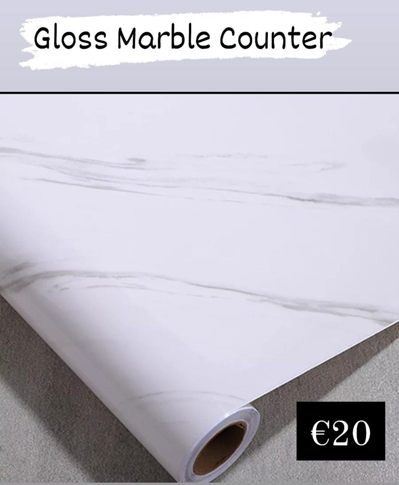 Gloss Marble Grey / White