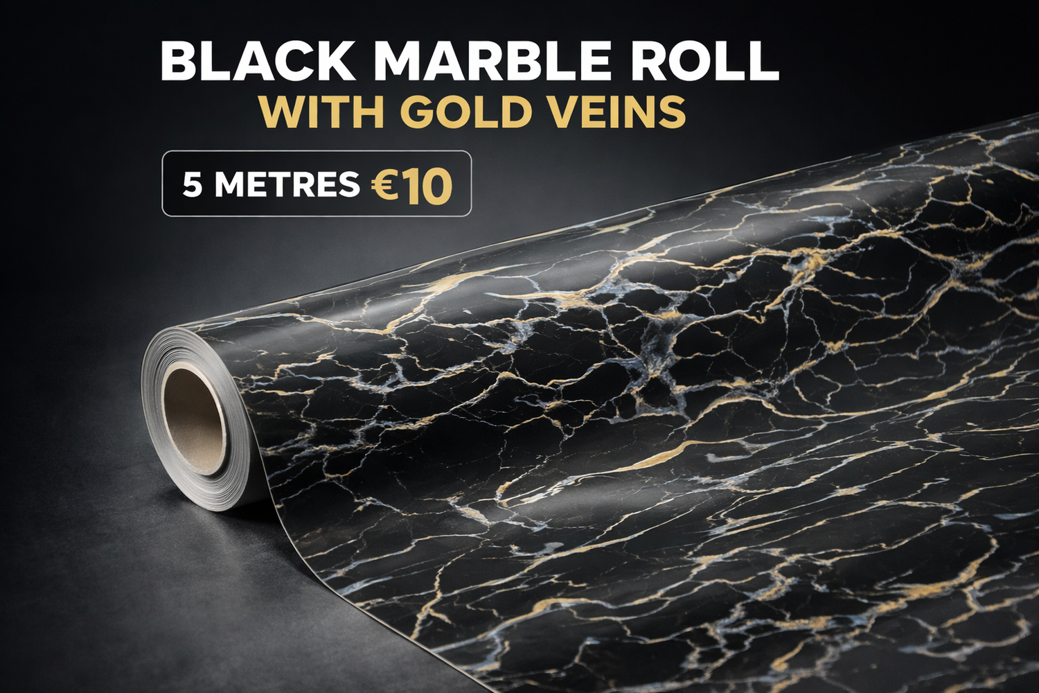 Black & Gold Marble Gloss