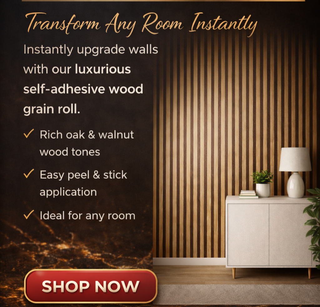 Wood Pannelling Wallpaper (Accoustic Style )