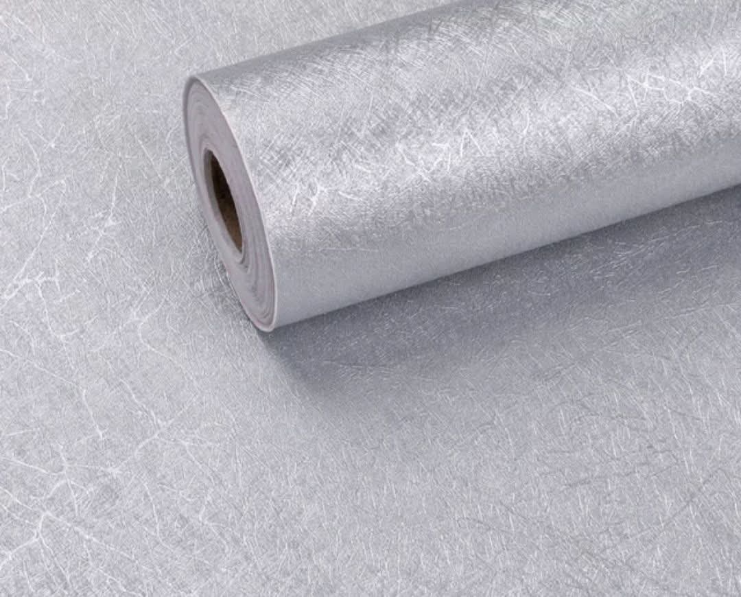 Grey / Silver Luxurious Stick on Embossed Roll for Walls or Furniture