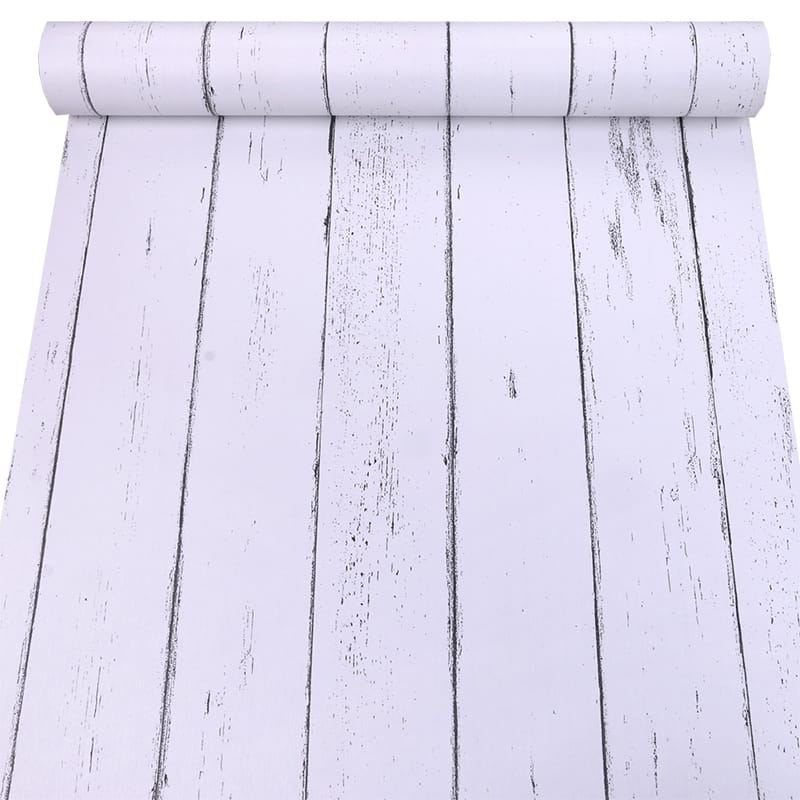 White Wood Panel Wallpaper