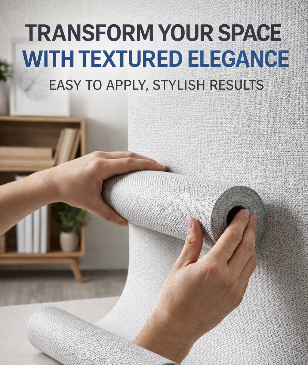 Greige Tone Textured Wallpaper