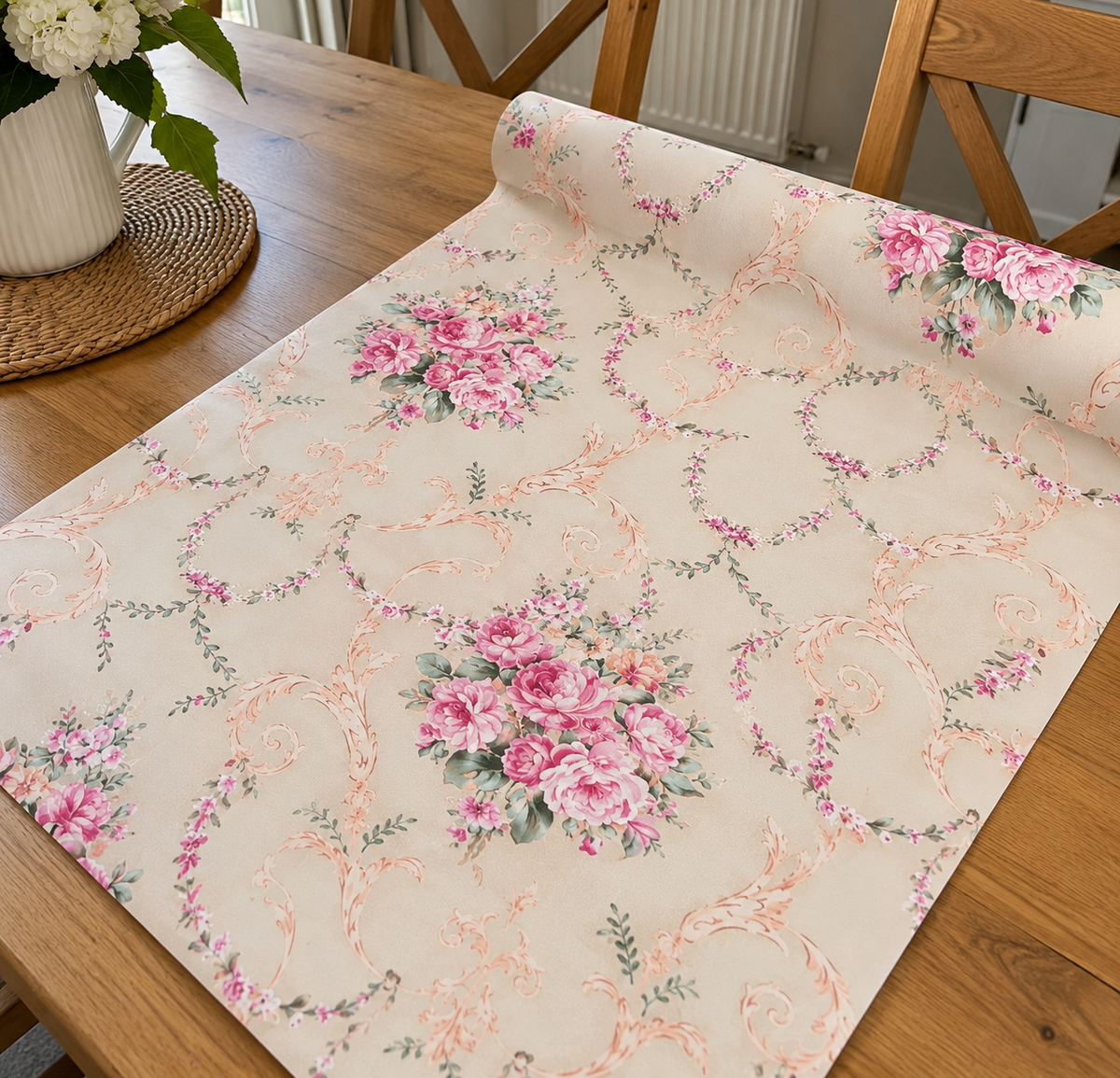 Vintage Floral Rose Wallpaper