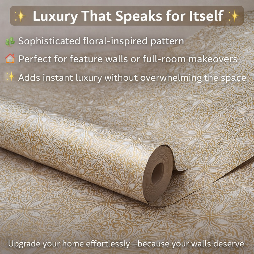 Gold & Cream Luxurious Stick on Roll