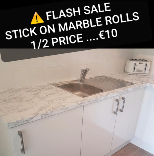 24hr Sale ... White Marble 1000cm Roll