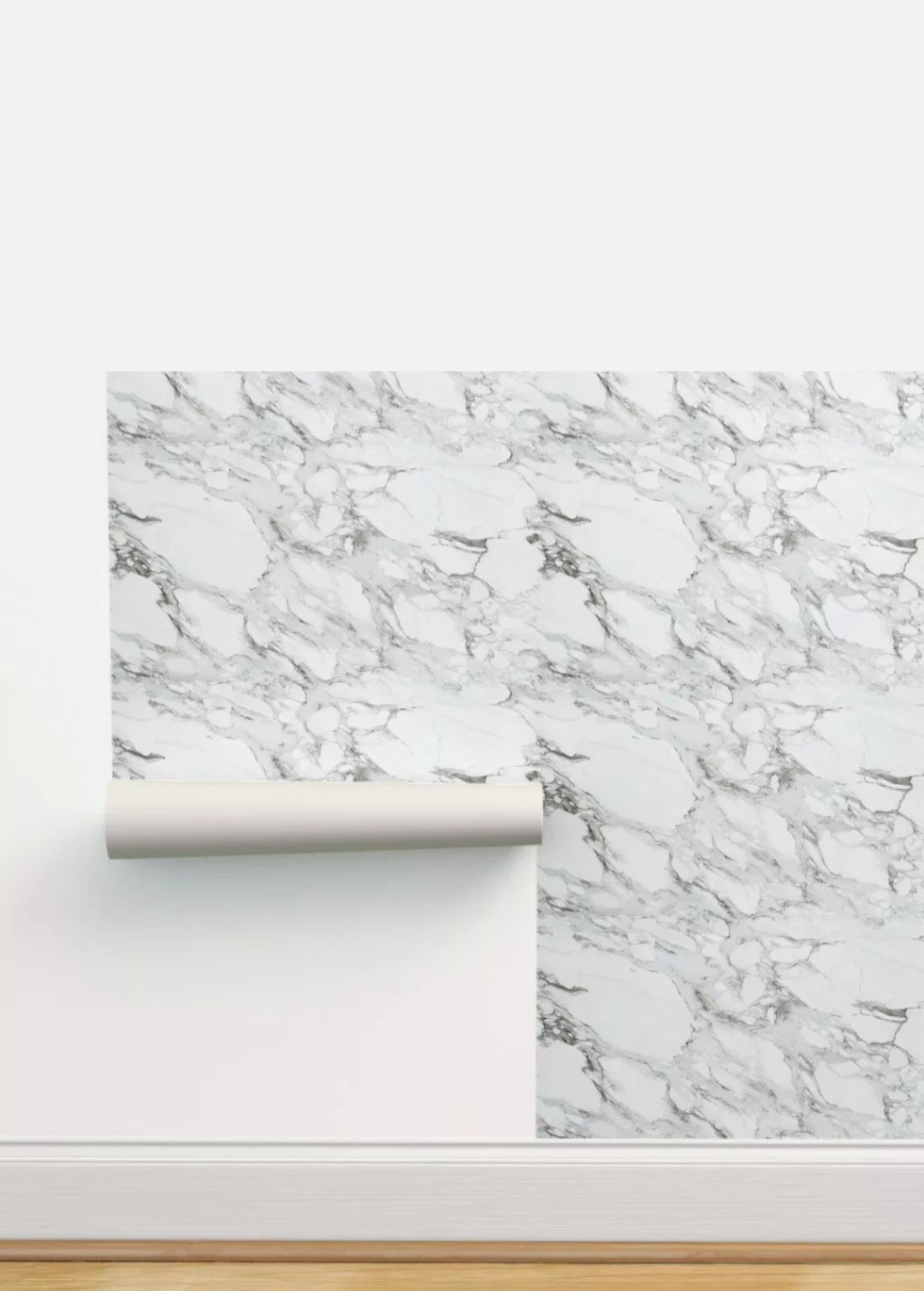 White / Grey Marble Self-Adhesive Wallpaper