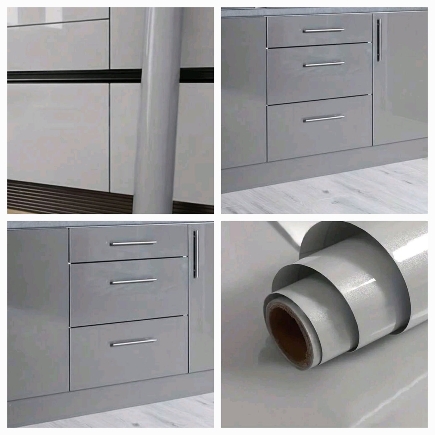 📢 Grey Gloss Cabinet