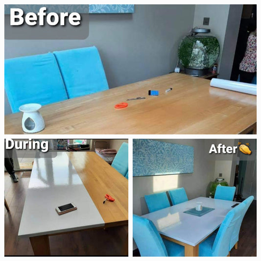 White Gloss Table Makeover