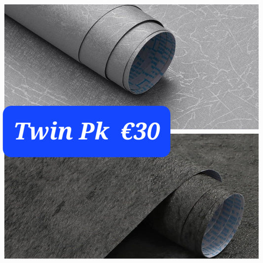 2 x Rolls Silver & Grey 1000cm EACH