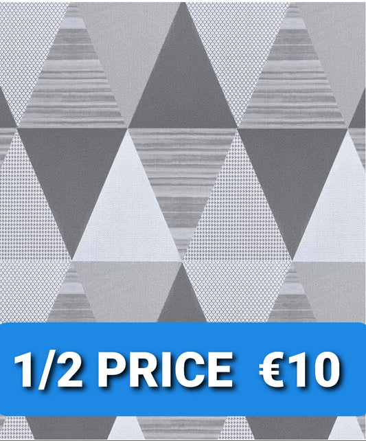 Grey / White Geometric Wallpaper