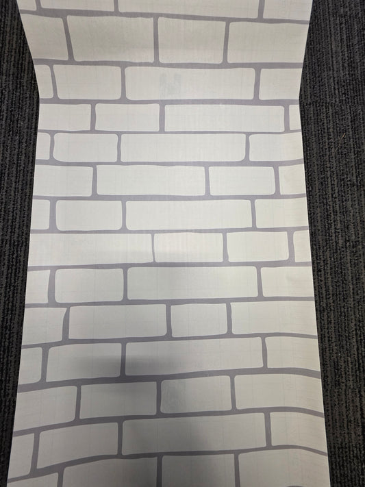 Ivory & Grey Tile Self-Adhesive Roll