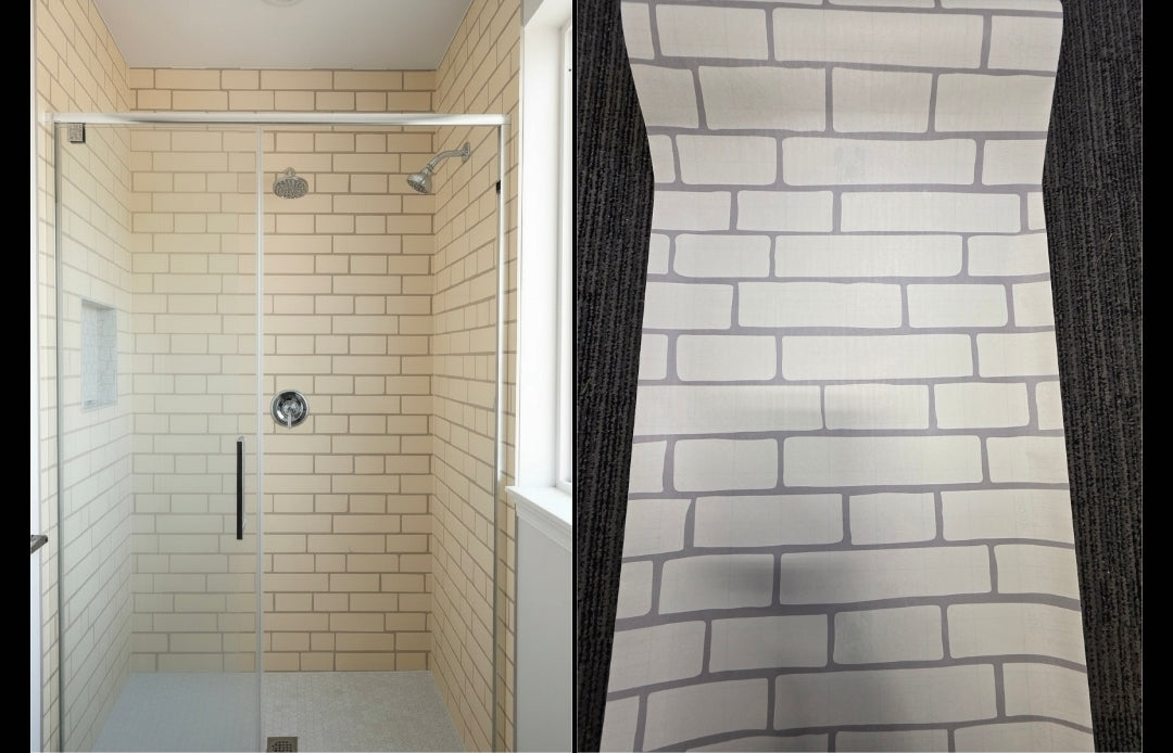 White tile from Budget Interiors, extra large roll of durable ceramic or porcelain tile for flooring or wall applications.