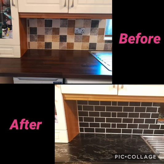 Black Tile & Marble Counter (Twin Pk )