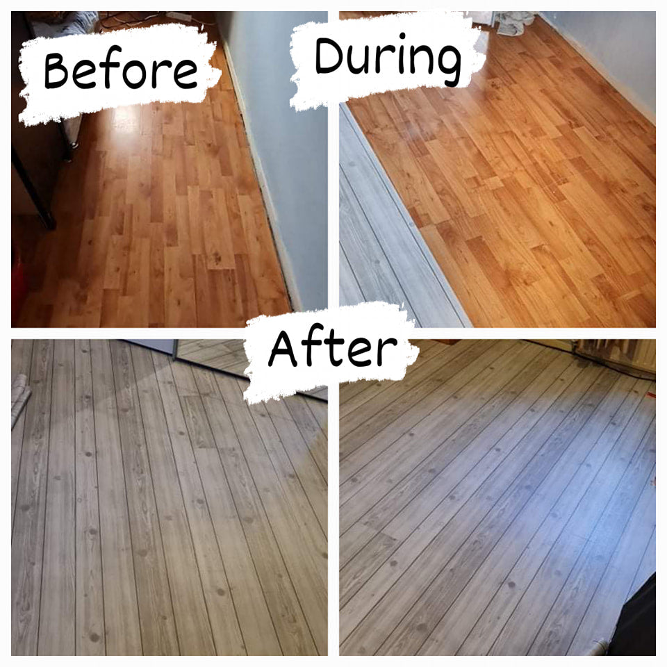 Grey Wood effect Roll over Existing Floor (Customer pic)